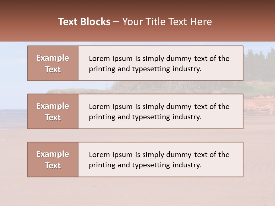 Sally's Beach Prince Edward Island, Canada PowerPoint Template