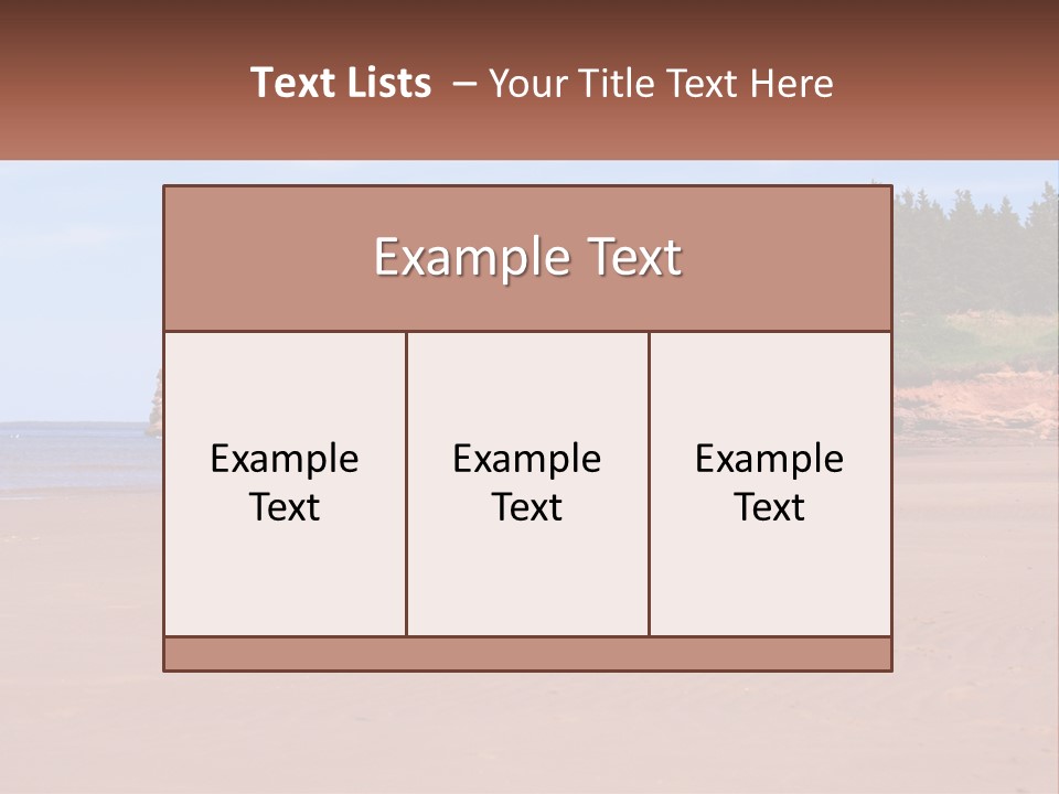Sally's Beach Prince Edward Island, Canada PowerPoint Template