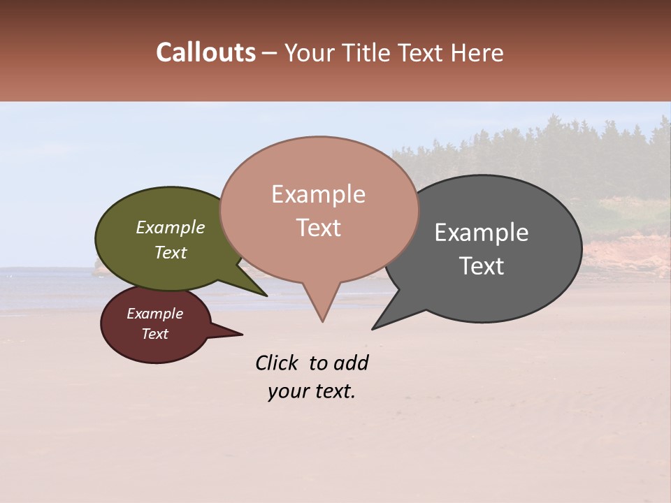 Sally's Beach Prince Edward Island, Canada PowerPoint Template