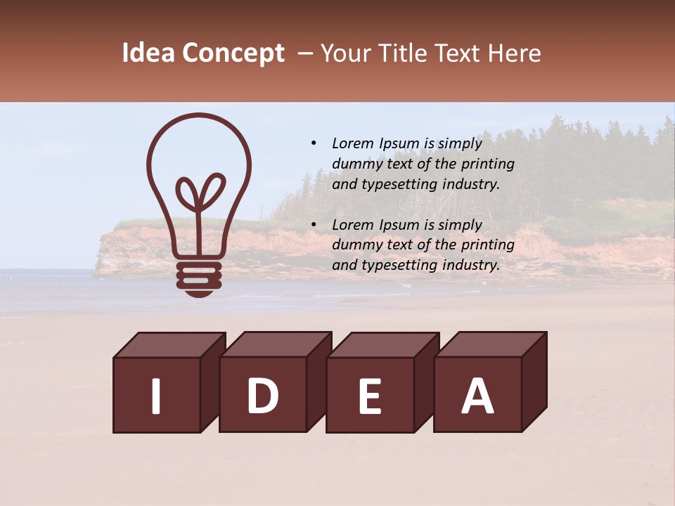 Sally's Beach Prince Edward Island, Canada PowerPoint Template