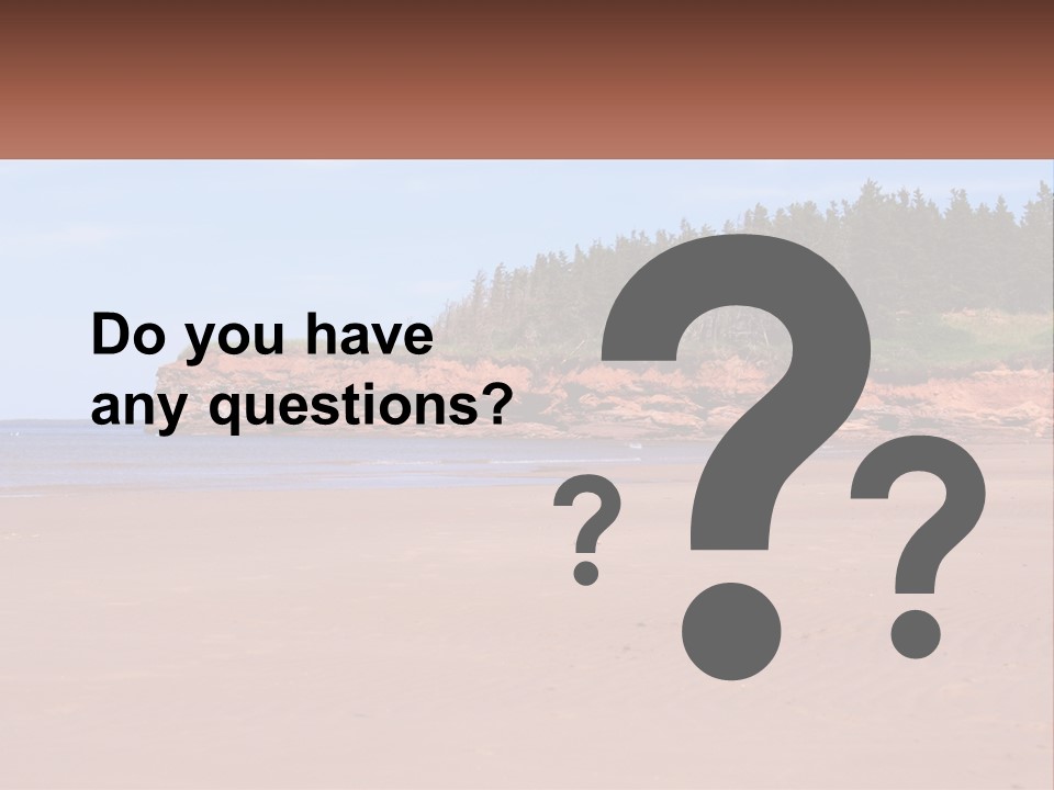 Sally's Beach Prince Edward Island, Canada PowerPoint Template