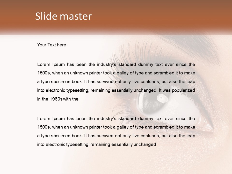 Beautiful Girl Eye PowerPoint Template