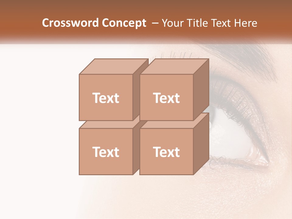 Beautiful Girl Eye PowerPoint Template