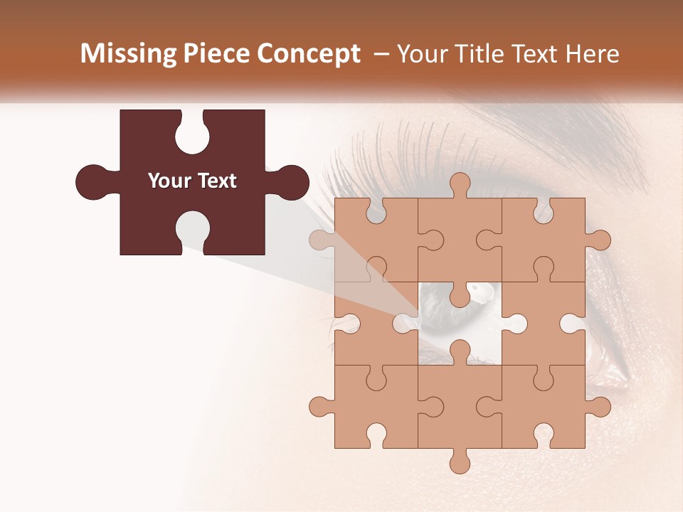 Beautiful Girl Eye PowerPoint Template