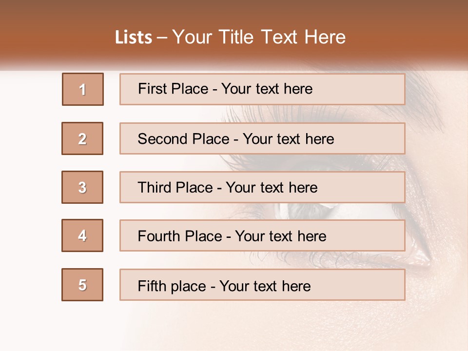 Beautiful Girl Eye PowerPoint Template