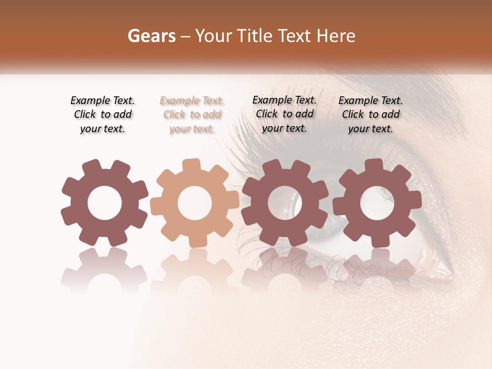 Beautiful Girl Eye PowerPoint Template