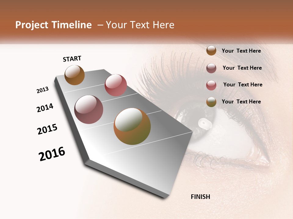 Beautiful Girl Eye PowerPoint Template