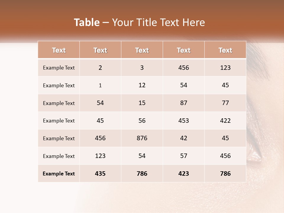 Beautiful Girl Eye PowerPoint Template