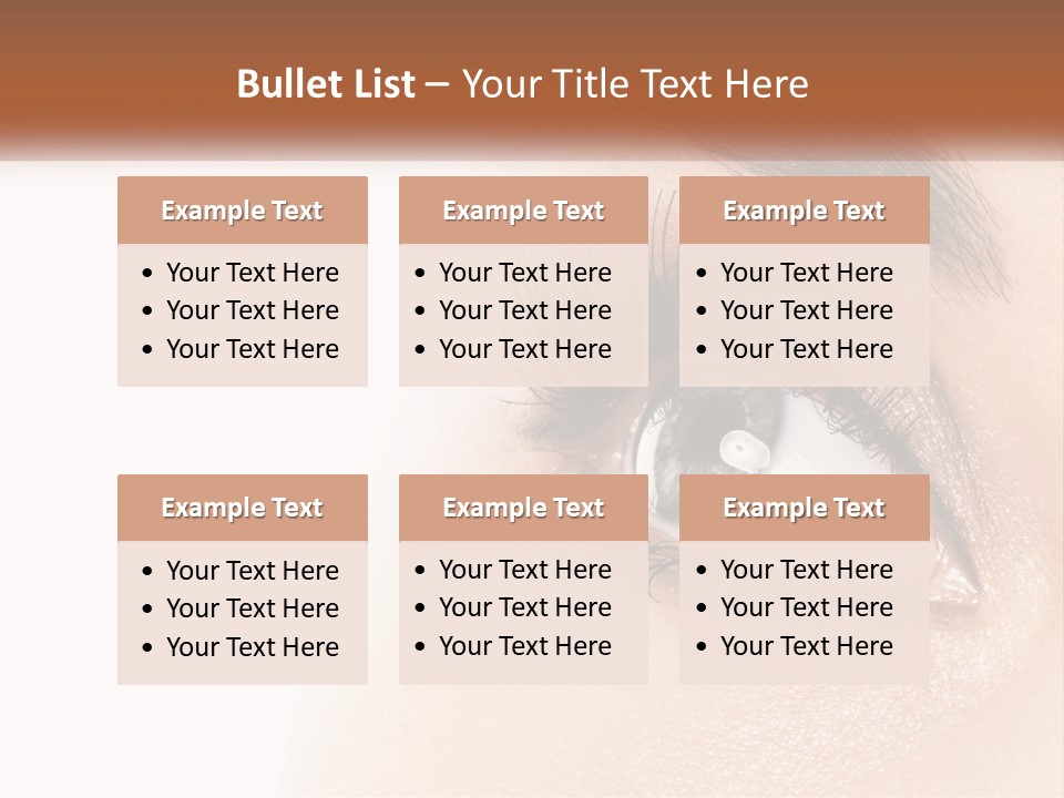 Beautiful Girl Eye PowerPoint Template