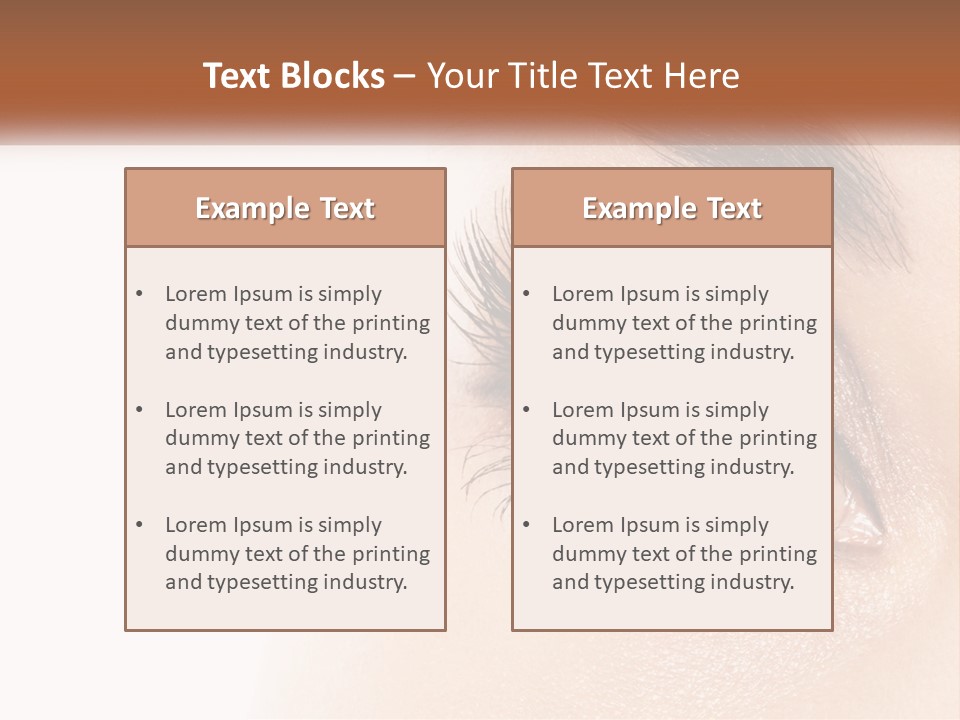 Beautiful Girl Eye PowerPoint Template