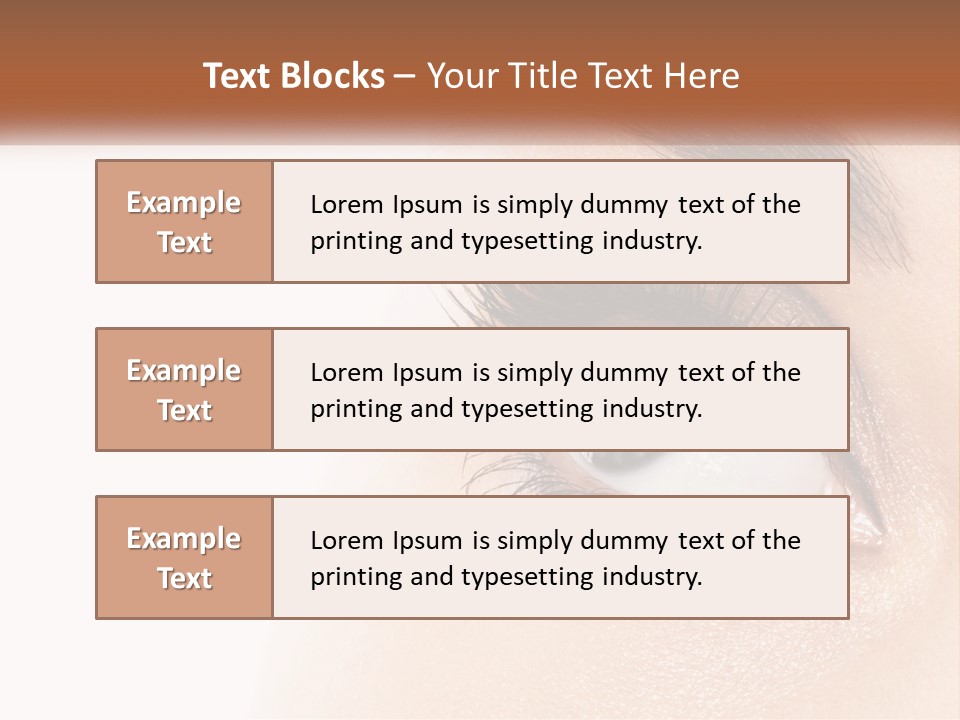 Beautiful Girl Eye PowerPoint Template