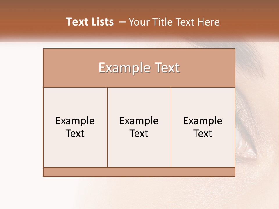 Beautiful Girl Eye PowerPoint Template