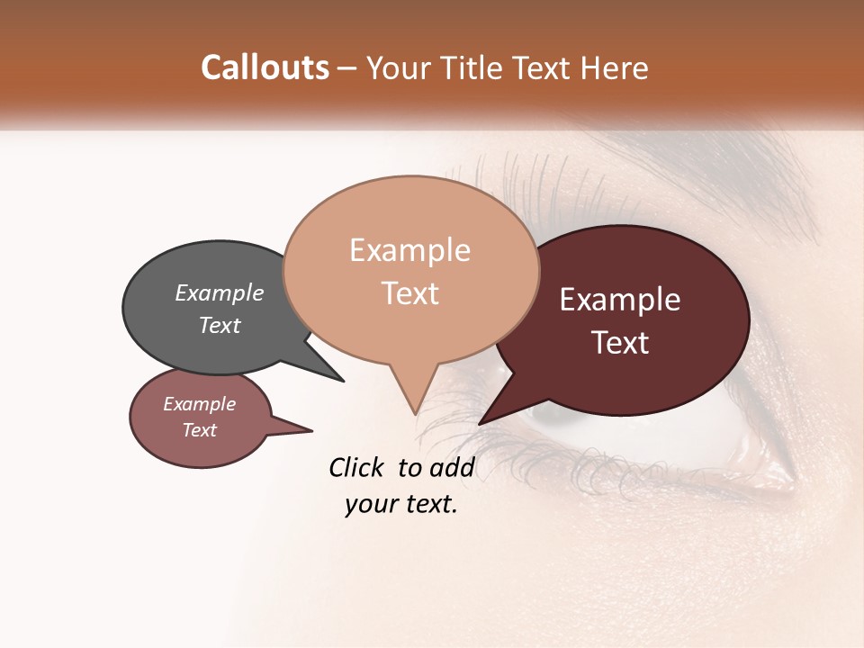 Beautiful Girl Eye PowerPoint Template