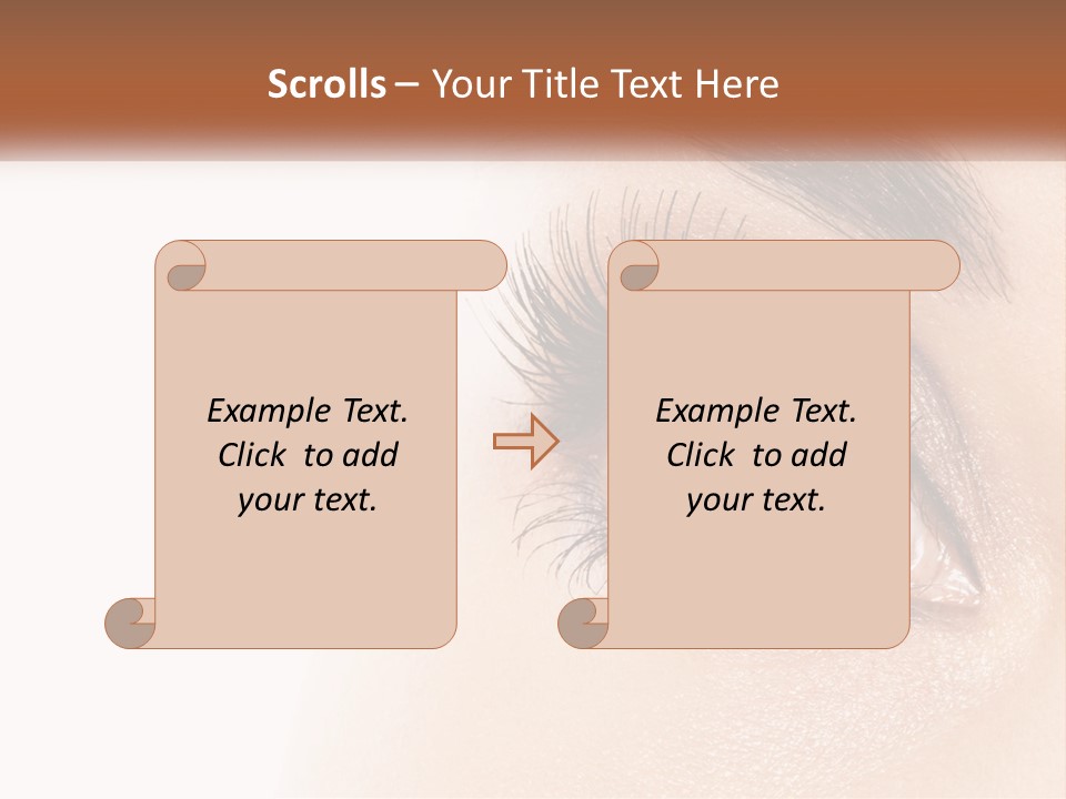 Beautiful Girl Eye PowerPoint Template