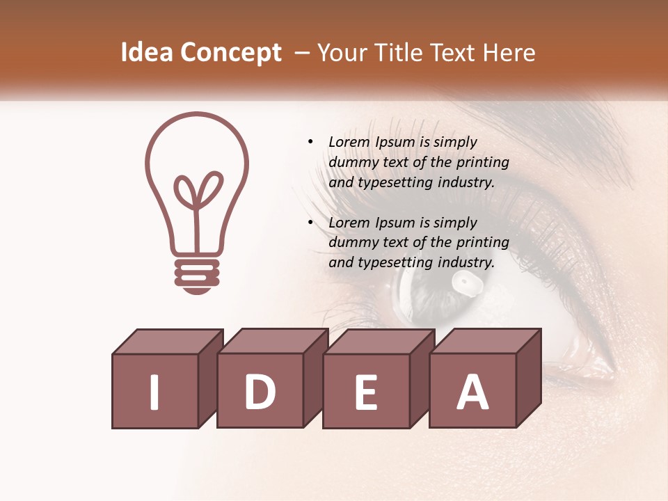 Beautiful Girl Eye PowerPoint Template