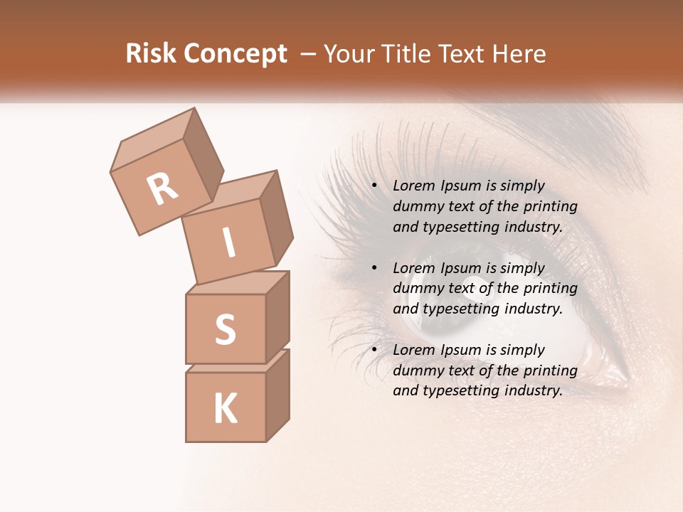 Beautiful Girl Eye PowerPoint Template