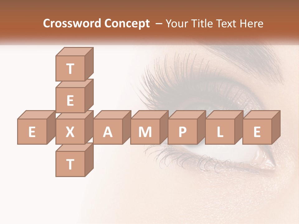 Beautiful Girl Eye PowerPoint Template