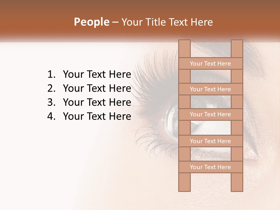 Beautiful Girl Eye PowerPoint Template