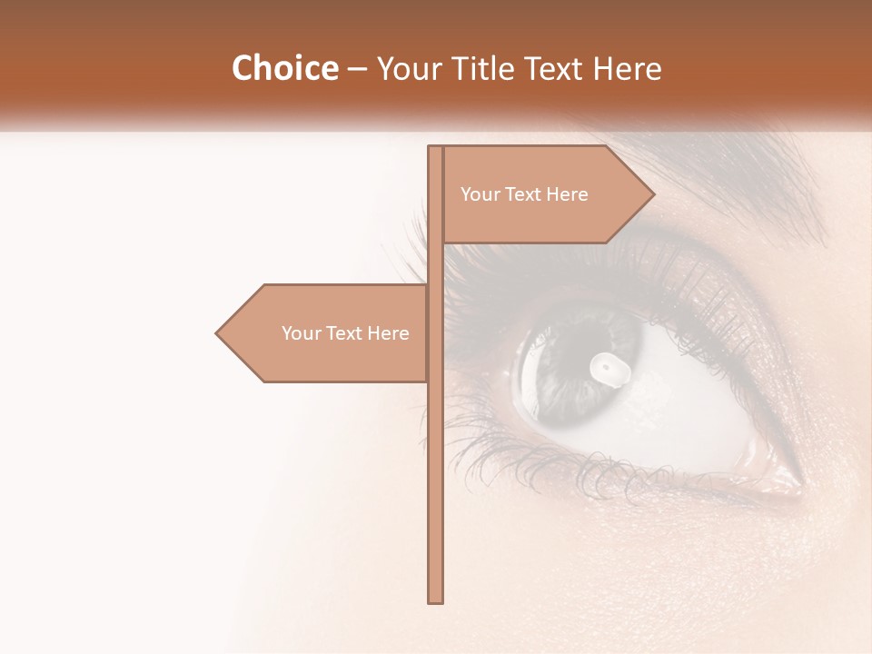 Beautiful Girl Eye PowerPoint Template