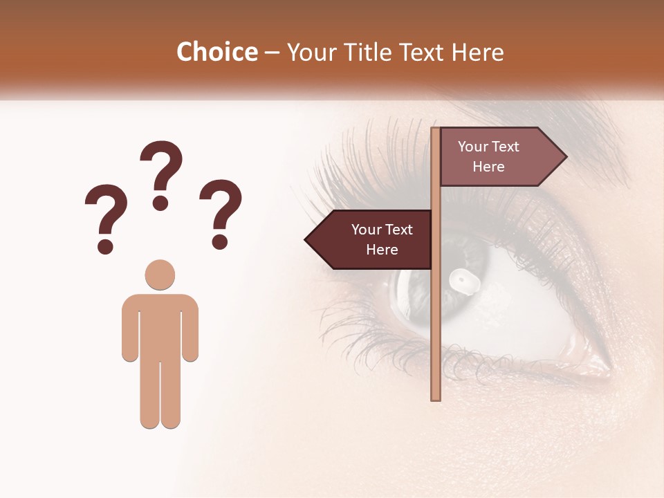 Beautiful Girl Eye PowerPoint Template
