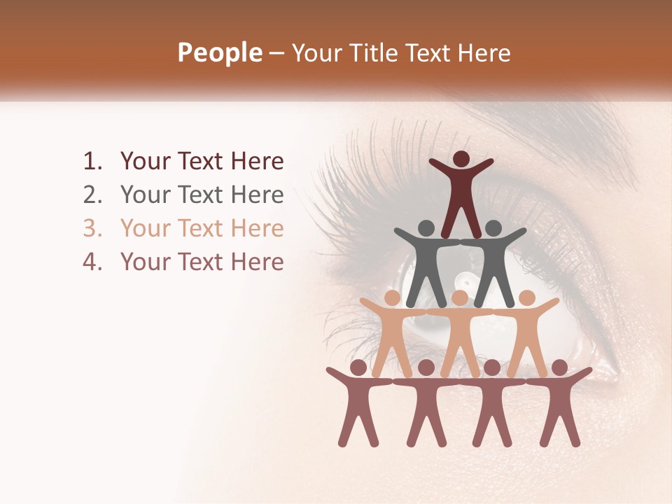 Beautiful Girl Eye PowerPoint Template