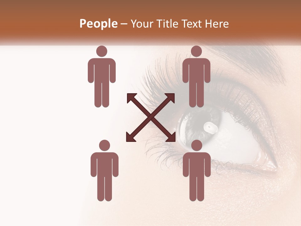 Beautiful Girl Eye PowerPoint Template