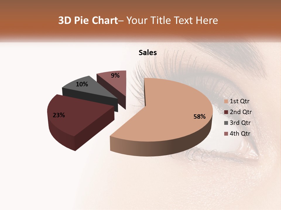Beautiful Girl Eye PowerPoint Template
