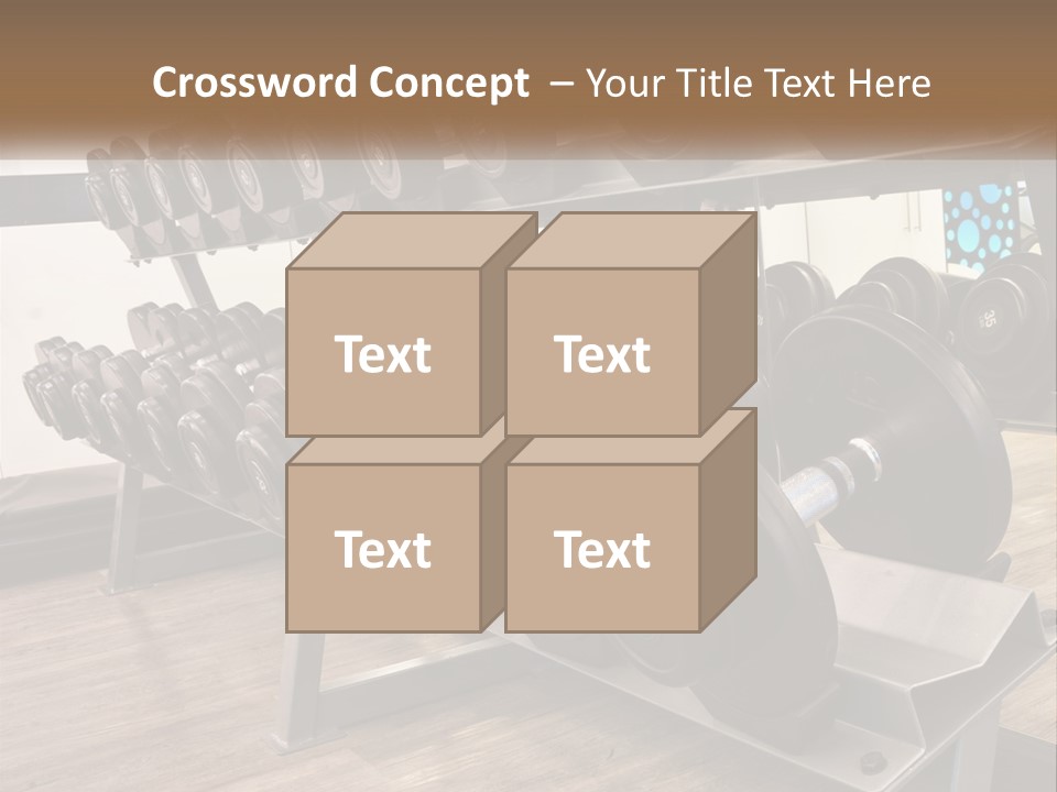 Dumbbells In The Gym PowerPoint Template
