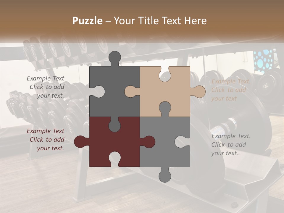 Dumbbells In The Gym PowerPoint Template