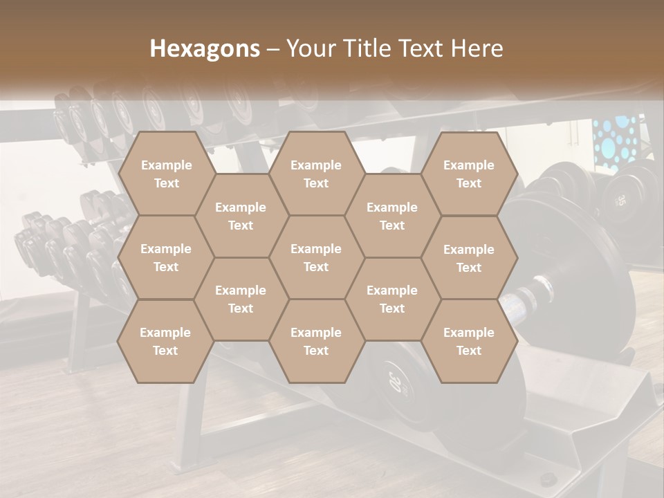 Dumbbells In The Gym PowerPoint Template
