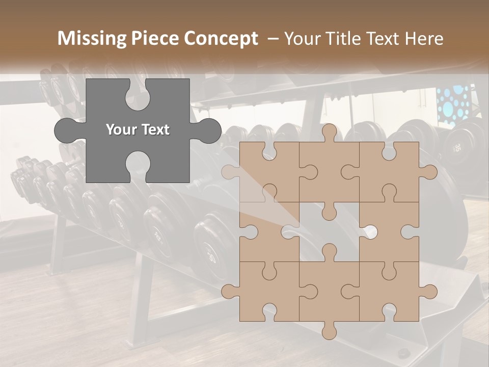 Dumbbells In The Gym PowerPoint Template