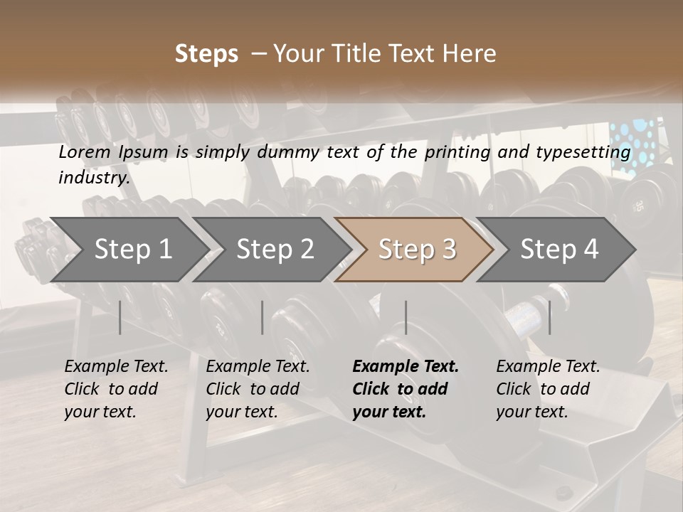 Dumbbells In The Gym PowerPoint Template
