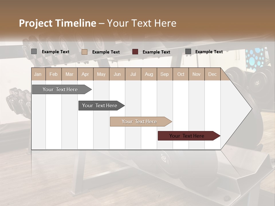 Dumbbells In The Gym PowerPoint Template
