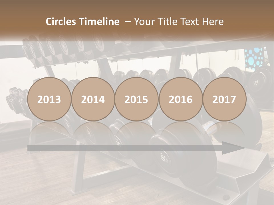 Dumbbells In The Gym PowerPoint Template