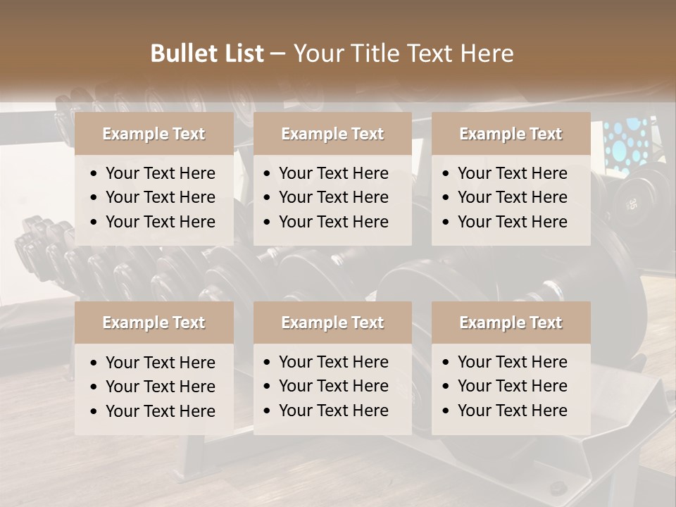 Dumbbells In The Gym PowerPoint Template
