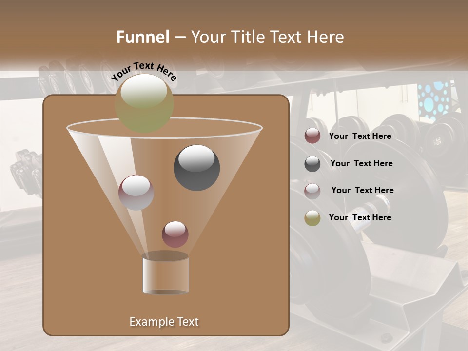 Dumbbells In The Gym PowerPoint Template
