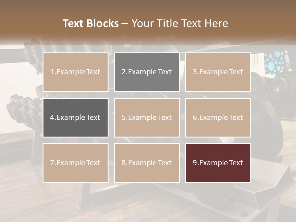 Dumbbells In The Gym PowerPoint Template