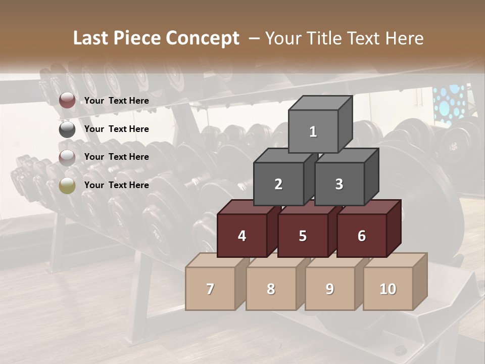 Dumbbells In The Gym PowerPoint Template