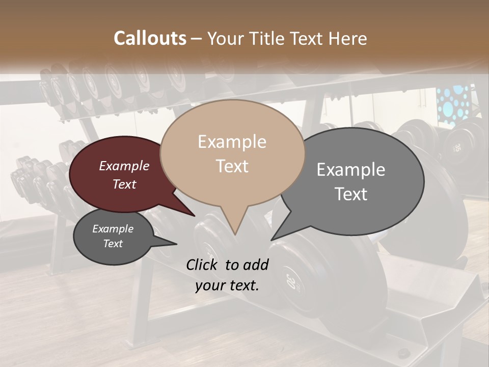 Dumbbells In The Gym PowerPoint Template