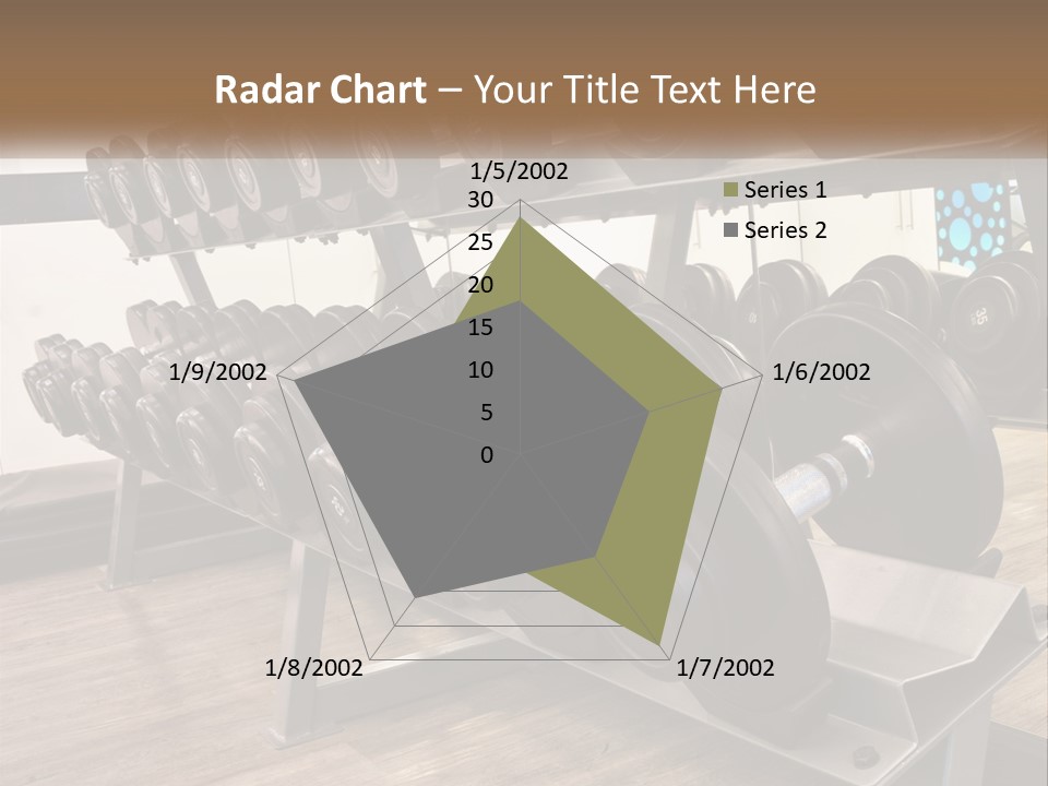 Dumbbells In The Gym PowerPoint Template