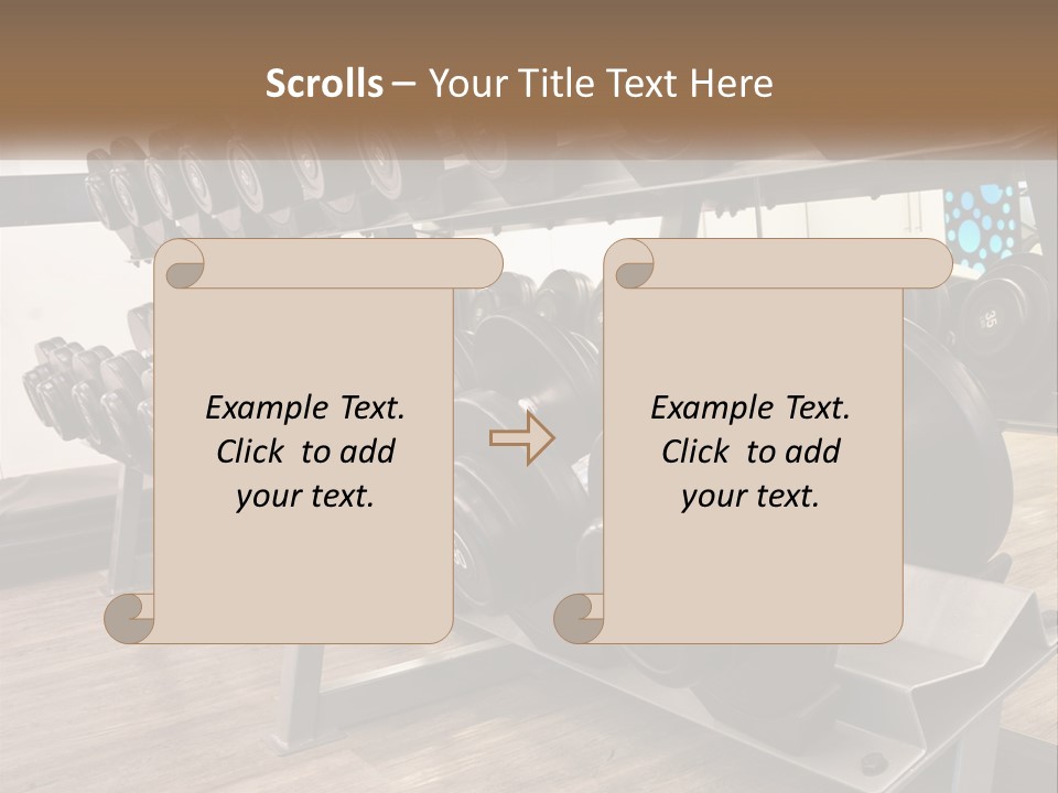 Dumbbells In The Gym PowerPoint Template