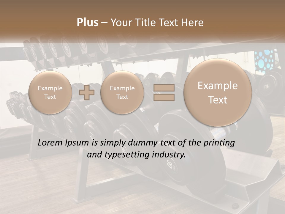 Dumbbells In The Gym PowerPoint Template