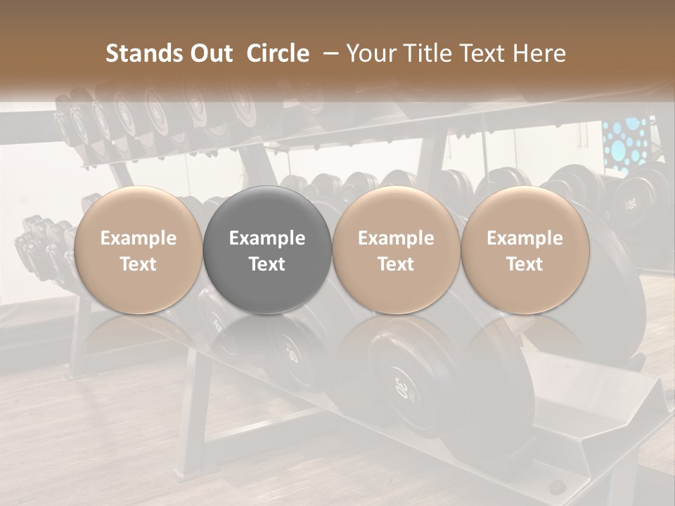 Dumbbells In The Gym PowerPoint Template