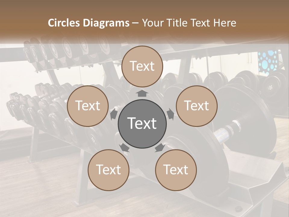 Dumbbells In The Gym PowerPoint Template