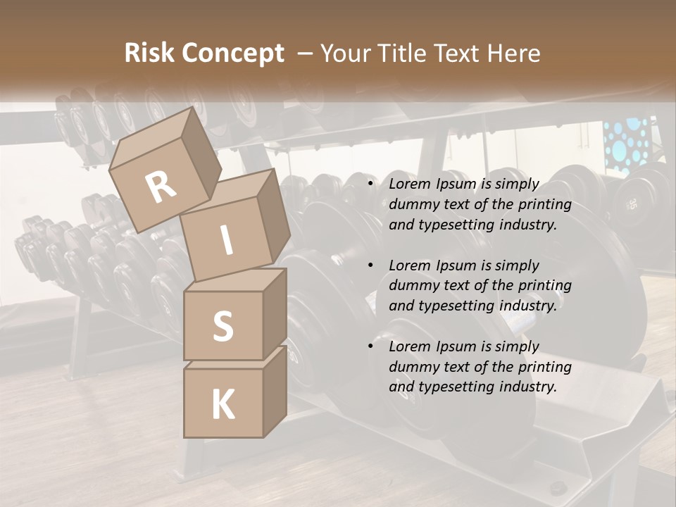 Dumbbells In The Gym PowerPoint Template