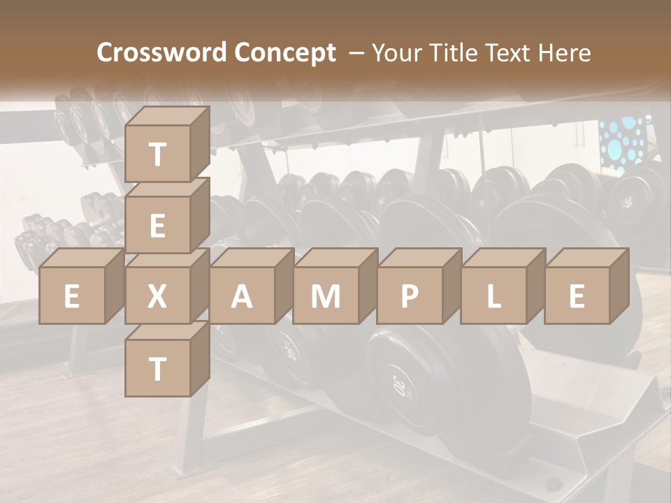 Dumbbells In The Gym PowerPoint Template