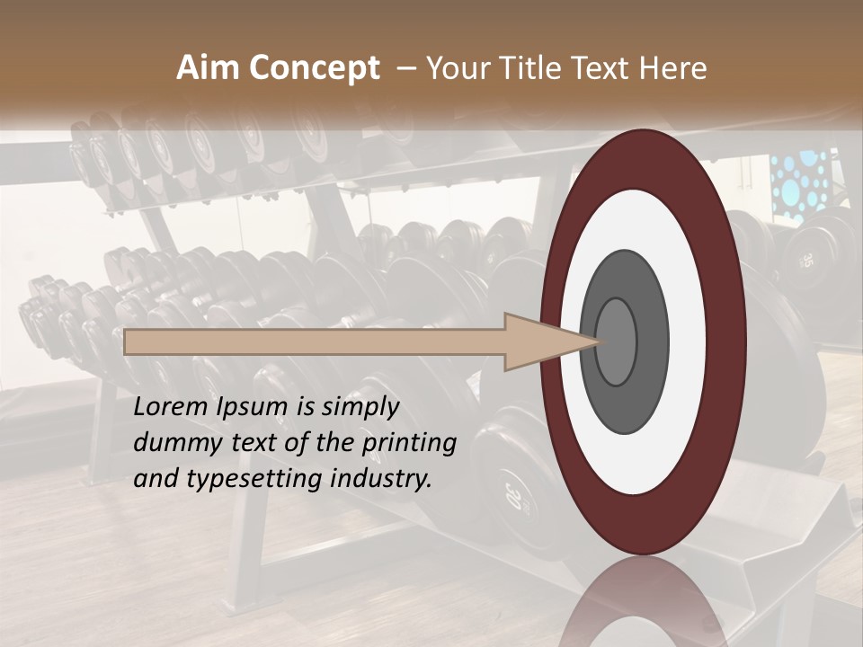 Dumbbells In The Gym PowerPoint Template