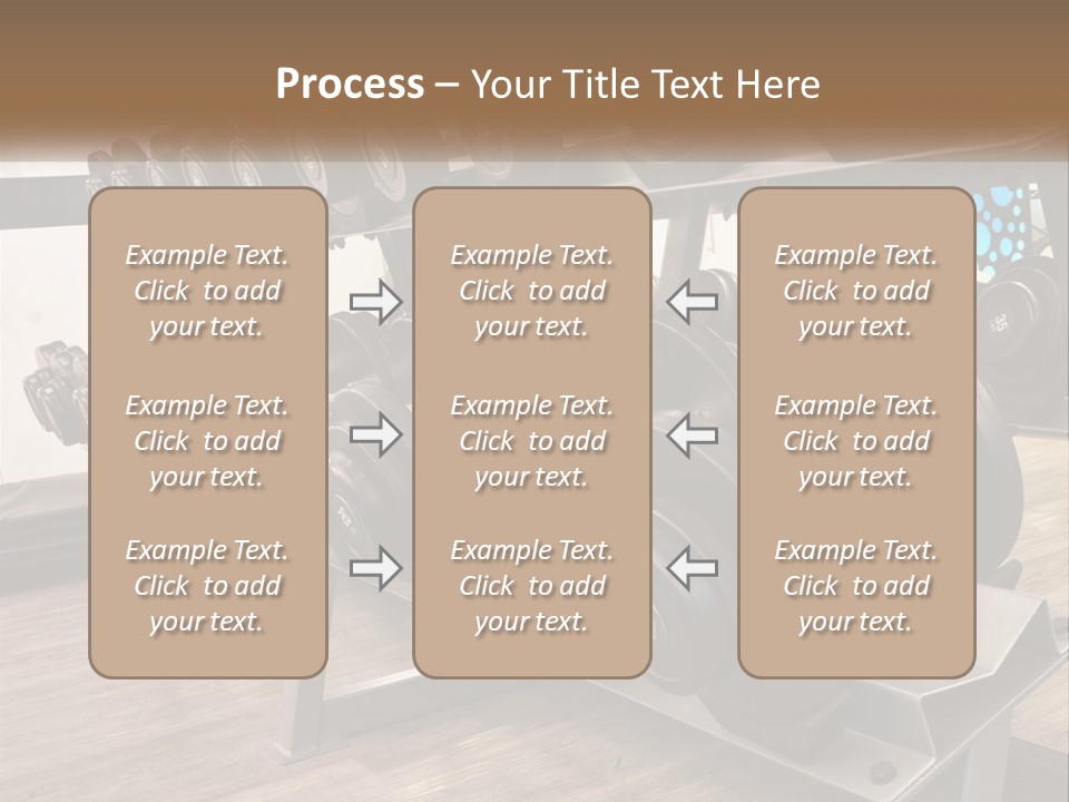 Dumbbells In The Gym PowerPoint Template