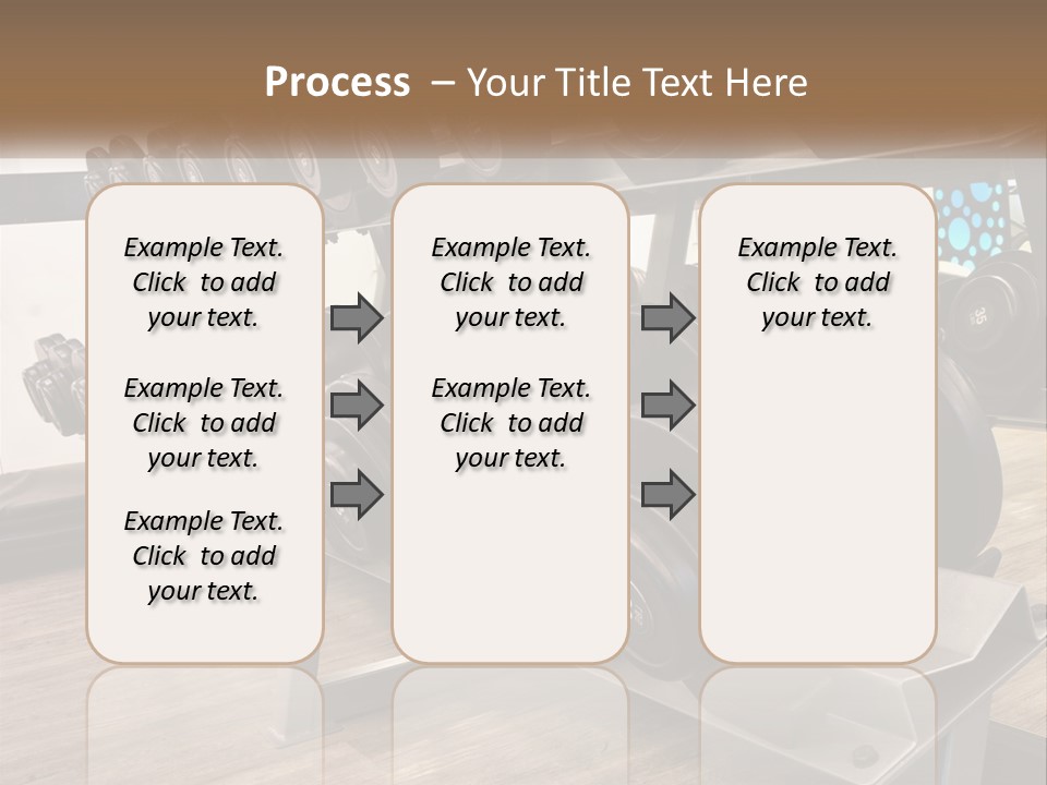Dumbbells In The Gym PowerPoint Template