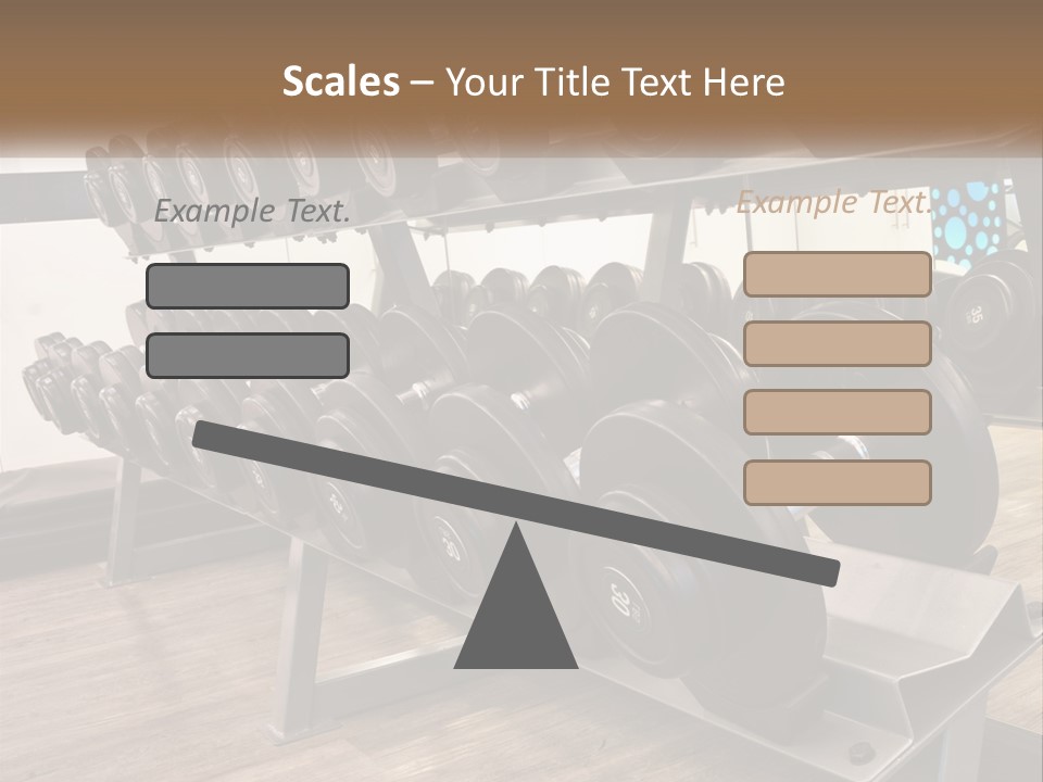 Dumbbells In The Gym PowerPoint Template